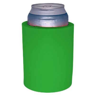 Blank Thick Foam Old School Can Cooler (Neon Green)