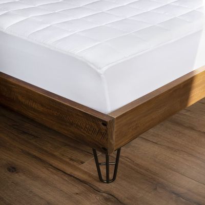 Cotton Stripe Mattress Pad for King Size Bed