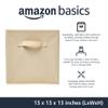 Amazon Basics Collapsible Fabric Storage Cube Bins Organizer with Handles for Organization and Organizing Solution, 13"x13"x13", Beige, 6-Pack view 2