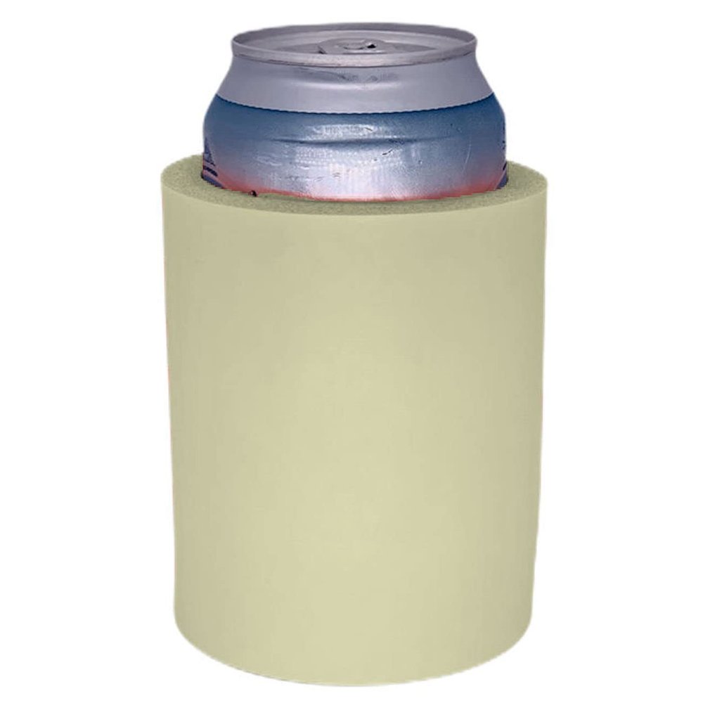 Blank Thick Foam Old School Can Cooler (Natural)