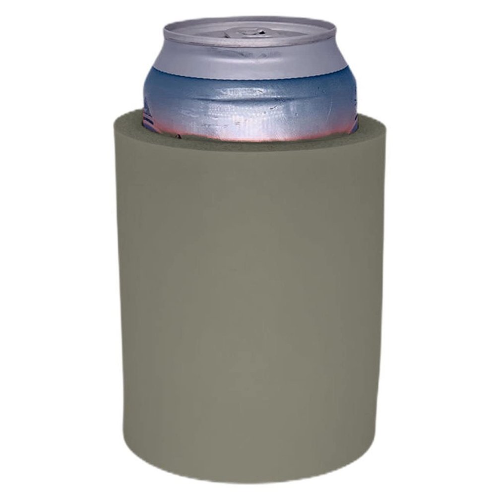Blank Thick Foam Old School Can Cooler (Gray)