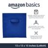Amazon Basics Collapsible Fabric Storage Bins, Cube Organizer with Handles, 13"x13"x13", Navy, 6-Pack view 2