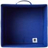 Amazon Basics Collapsible Fabric Storage Bins, Cube Organizer with Handles, 13"x13"x13", Navy, 6-Pack view 3