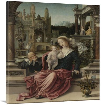 30 x 40 in. The Holy Family Art Print - Jan Gossaert - Mabuse