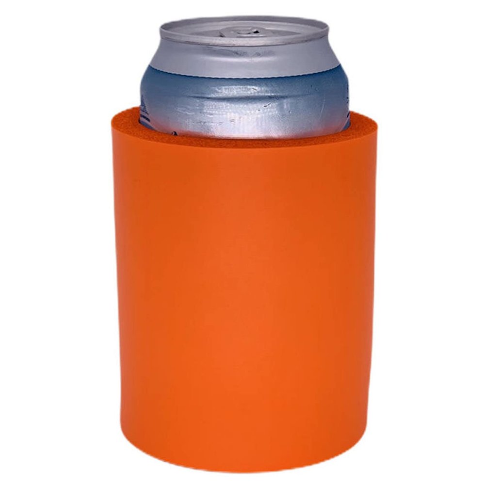 Blank Thick Foam Old School Can Cooler (Orange)