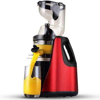 SMSOM Juicer, Compact Slow Juicer Masticating Extractor, Cold Press Juicer for High Nutrient Fruits and Vegetables, Electric Small Juicer BPA-Free, Easy to Clean, Quiet Motor (Red)