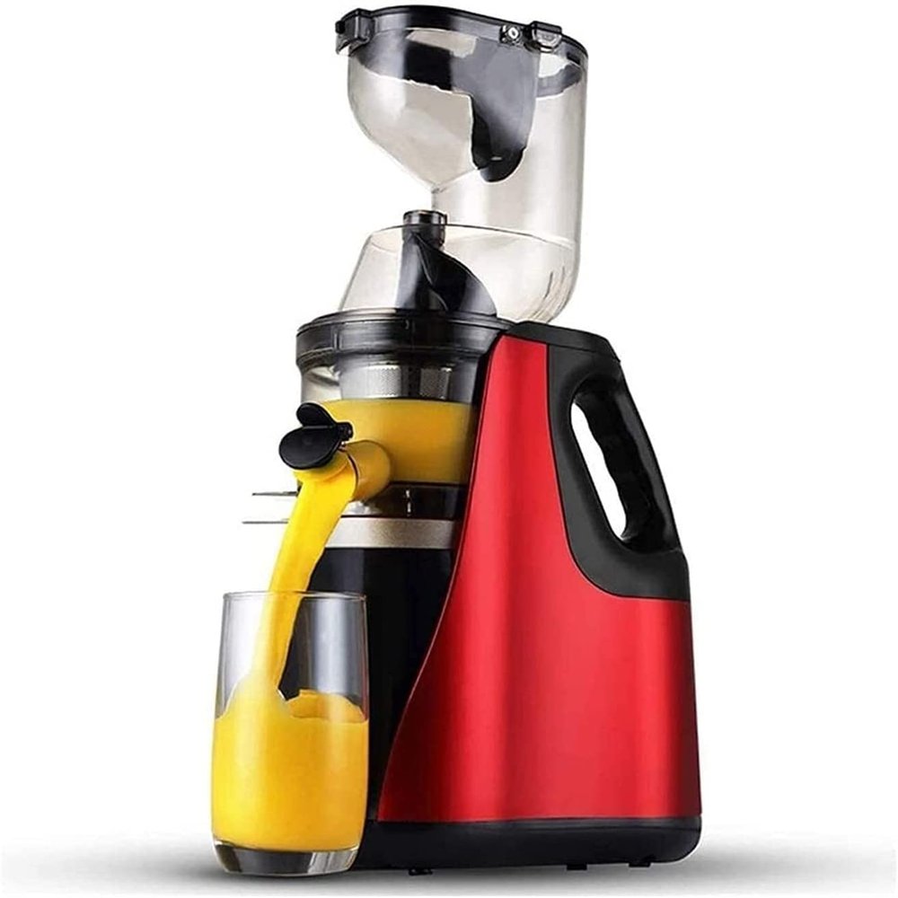 SMSOM Juicer, Compact Slow Juicer Masticating Extractor, Cold Press Juicer for High Nutrient Fruits and Vegetables, Electric Small Juicer BPA-Free, Easy to Clean, Quiet Motor (Red)