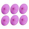 THY COLLECTIBLES Set of Six (6) 33" Japanese Chinese Umbrella Parasols for Wedding Parties, Photography, Costumes, Cosplay, Decoration and Other Events (Purple) view 1