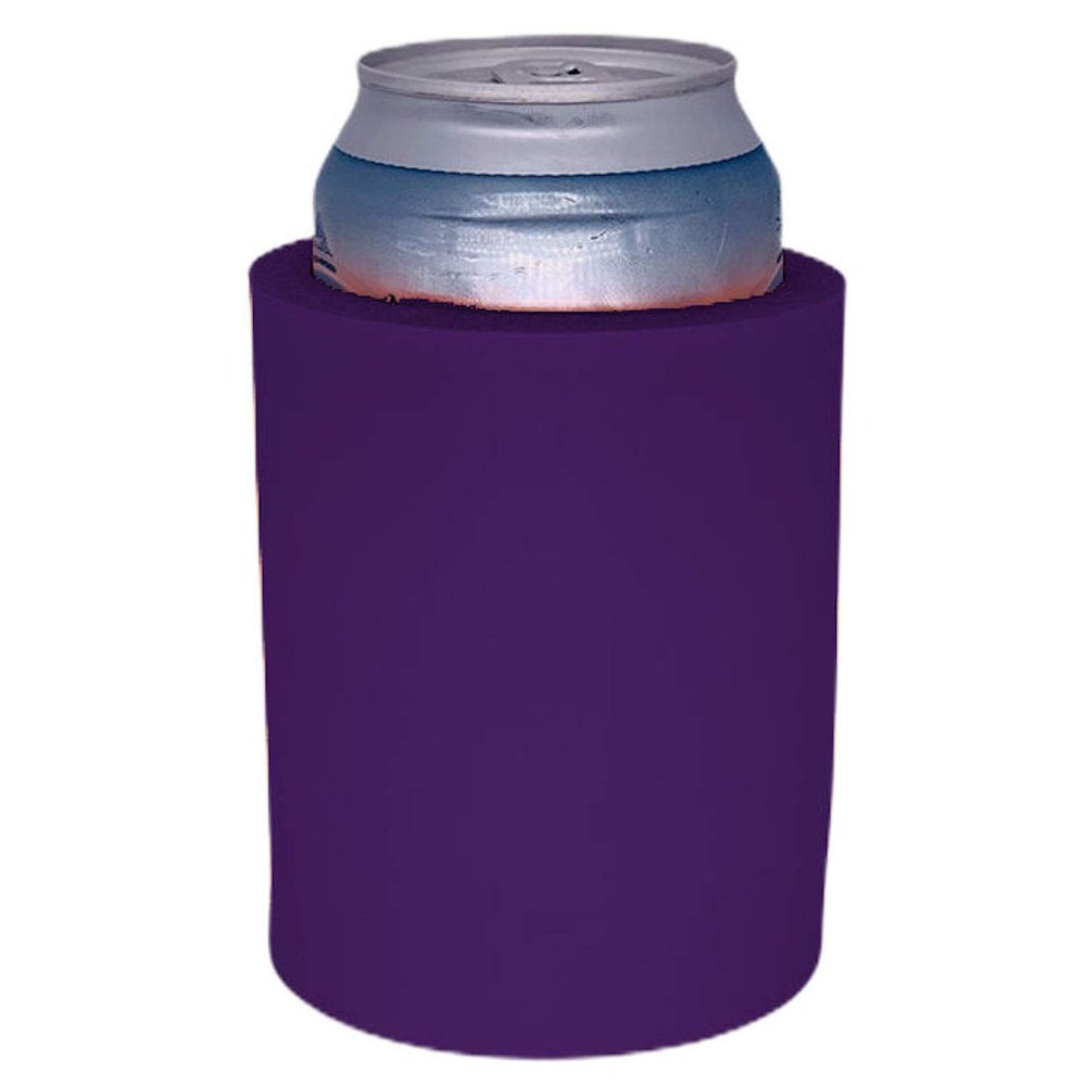 Blank Thick Foam Old School Can Cooler (Purple)