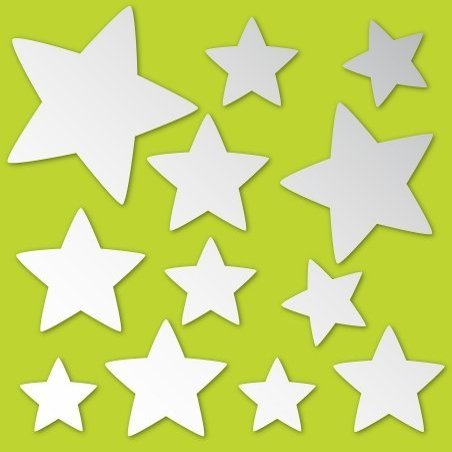 Stars Mirror Art Decal - Set of 24