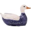 Polmedia Polish Pottery Duck Figurine UNIKAT - Tiny Peacock Eyes Pattern Handmade in Boleslawiec Poland + Certificate of Authenticity view 3