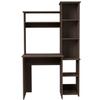 Aramis Ergonomically Designed Desk with Five Shelves, Two Superior Shelves - Smokey Oak view 1