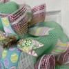 Happy Easter Glittering Pastel Wreath Handmade Deco Mesh. Available in 24 inch and 28 inch diameters view 4