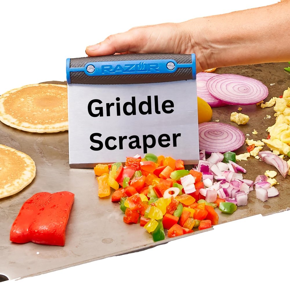 RAZOR Griddle Chopper and Scraper | 08805RZ| Ultimate Camp Cooking Companion | Enhance Your Blackstone Griddle Experience