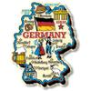 Germany Jumbo Country Map Magnet by Classic Magnets, 3D Rubber Vintage-Style Collectible Souvenirs and Gifts Made in the USA view 1