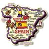 Spain Jumbo Country Map Magnet by Classic Magnets, 3D Rubber Vintage-Style Collectible Souvenirs and Gifts Made in the USA view 1