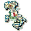Italy Jumbo Country Map Magnet by Classic Magnets, 3D Rubber Vintage-Style Collectible Souvenirs and Gifts Made in the USA view 1