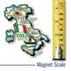 Italy Jumbo Country Map Magnet by Classic Magnets, 3D Rubber Vintage-Style Collectible Souvenirs and Gifts Made in the USA view 2