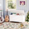 HOOBRO Toy Box, Retro Wooden Look Storage Chest with Safety Hinge, Entryway Storage Bench Supports 220 lb, 39.4 x 15.7 x 18.9 Inches Toy Chest Organizer, Easy Assembly (White) view 2
