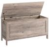 HOOBRO Toy Box, Retro Wooden Look Storage Chest with Safety Hinge, Entryway Storage Bench Supports 220 lb, 39.4 x 15.7 x 18.9 Inches Toy Chest Organizer, Easy Assembly (Greige) BG100CW01 view 1