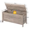 HOOBRO Toy Box, Retro Wooden Look Storage Chest with Safety Hinge, Entryway Storage Bench Supports 220 lb, 39.4 x 15.7 x 18.9 Inches Toy Chest Organizer, Easy Assembly (Greige) BG100CW01 view 4