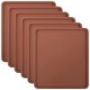 Aulock 6PCS Silicone Food Dehydrator Sheets with Edge, Compatible with Cosori 12" x 11" Trays, Square Non-stick Tray Liner, High Temperature Resistance Reusable Dryer Mats view 1