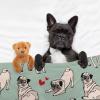 ARAHANT Personalized Pug Blanket with Name for Girl and Boy, Cute Pug Custom Text Throw Blanket, Good Birthday Gift, 120" x 90" for Family view 4