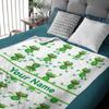 ARAHANT Personalized Frog Blanket with Name, Cute Frog Custom Text Throw Blanket, Good Gift Choice, 120" x 90" for Family view 3
