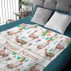 Personalized Alpaca Blanket with Name for Girl and Boy, Cute Alpaca Custom Text Throw Blanket, Good Birthday Gift, 120" x 90" for Family view 3