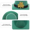 St. Patricks Day Party Hat Mini Green Party Hats St. Paddys Day Dolls Pet Novelty Hat Bottle Covers for Holiday Party Table Decorations view 3