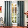 TWOPAGES Mid Gray Chenille Room Darkening Curtain Panel 120 Inches Long, Privacy Grommet Window Drape for Bedroom, 1 Panel view 1
