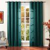 TWOPAGES Evergreen Chenille Room Darkening Curtain Panel 120 Inches Long, Privacy Grommet Window Drape for Bedroom, 1 Panel view 1