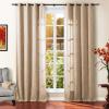 TWOPAGES Amber Chenille Room Darkening Curtain Panel 120 Inches Long, Privacy Grommet Window Drape for Bedroom, 1 Panel view 1