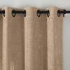 TWOPAGES Amber Chenille Room Darkening Curtain Panel 120 Inches Long, Privacy Grommet Window Drape for Bedroom, 1 Panel view 2