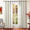 TWOPAGES Warm White Chenille Room Darkening Curtain Panel 120 Inches Long, Privacy Grommet Window Drape for Bedroom, 1 Panel view 1