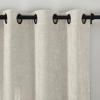 TWOPAGES Warm White Chenille Room Darkening Curtain Panel 120 Inches Long, Privacy Grommet Window Drape for Bedroom, 1 Panel view 2
