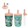 Zak Designs Disney Lilo and Stitch Kelso Tumbler Set, Leak-Proof Screw-On Lid with Straw, Bundle for Kids Includes Plastic and Stainless Steel Cups with Bonus Sipper (3pc Set, Non-BPA, Stitch) view 1