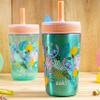 Zak Designs Disney Lilo and Stitch Kelso Tumbler Set, Leak-Proof Screw-On Lid with Straw, Bundle for Kids Includes Plastic and Stainless Steel Cups with Bonus Sipper (3pc Set, Non-BPA, Stitch) view 2