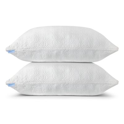 2 Pack King Size Rayon Derived from Bamboo Pillows for Sleeping, Cooling Shredded Memory Foam Pillow Sets for Back, Side, Stomach Sleepers, Adjustable, Removable Cover, King (Pack of 2)