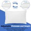 2 Pack King Size Rayon Derived from Bamboo Pillows for Sleeping, Cooling Shredded Memory Foam Pillow Sets for Back, Side, Stomach Sleepers, Adjustable, Removable Cover, King (Pack of 2) view 3