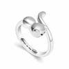 constantlife Cremation Ring for Ashes Engravable Urn Memorial Jewelry Stainless Steel Cute Cat Design Ashes Holder Charm Keepsake #6#7#8#9 (Always in my heart-Silver, 9) view 1