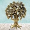 Brass Tree of Life Diya, Traditional and Decorative Kalpavriksha Tree Tealight Holder Best for Giftin, Medium view 4
