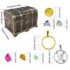 AEVBSOY Pirate Treasure Chest Toys Kids Storage Pirate Treasure Chest Adventurous Treasure Box with Lock Toy Treasure Chest Box for Kids Boys for Props Party Favors Decoration view 3