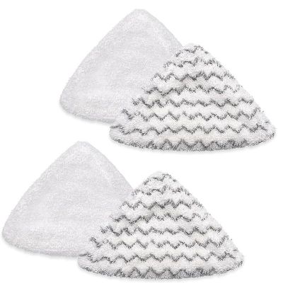 Steam Mop Pads for Bissell Poweredge Lift-Off Powerforce Washable Triangle Steam Replacement Pads 2078 2165 20781 1544Z Reusable (2 Soft + 2 Scrubby)