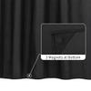 ALYVIA SPRING Extra Long Fabric Shower Curtain Liner Waterproof - 72" x 96", Soft & Lightweight X-Long Shower Curtain with 3 Magnets, Machine Washable - 72x96, Black view 2