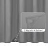 ALYVIA SPRING Extra Long Fabric Shower Curtain Liner Waterproof - 72" x 96", Soft & Lightweight X-Long Shower Curtain with 3 Magnets, Machine Washable - 72x96, Grey view 2