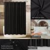 ALYVIA SPRING Long Fabric Shower Curtain Liner Waterproof - 72" x 78", Soft & Lightweight Long Shower Curtain with 3 Magnets, Machine Washable - 72x78, Black view 3