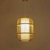 Demeanor LED Chandeliers, American Country Bamboo Handmade Wicker Woven Pastoral Creative Tea House Cafe Bamboo Woven Lamp Height Adjustable Bamboo Lantern (Size : 30 * 40cm) view 2