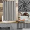 ALYVIA SPRING Long Fabric Shower Curtain Liner Waterproof - 72" x 78", Soft & Lightweight Long Shower Curtain with 3 Magnets, Machine Washable - 72x78, Grey view 3