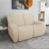 4 Pieces Stretch Recliner Chair Slipcover, Jacquard Reclining Couch Cover Armchair Sofa Covers Anti-Slip Furniture Slipcovers with Elastic Bottom (Coffee) view 4